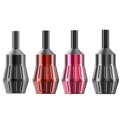 Red Aluminium Alloy Metal Tattoo Grips 29.32MM Size For Cartridges Needle