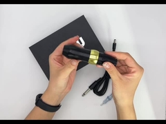 कलाकारों के लिए प्रोफेशनल रोटरी टैटू मशीन वायरलेस पेन टाइप काला और लाल रंग